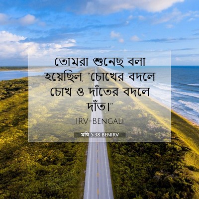 Picture 07 - মথি 5:38 BENIRV - তোমরা শুনেছ বলা - Bible Verse Picture