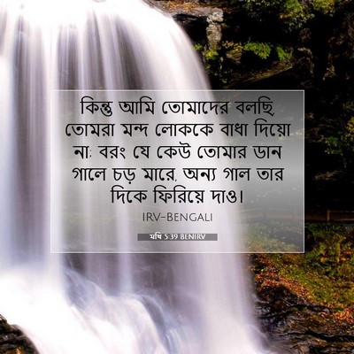 Picture 07 - মথি 5:39 BENIRV - কিন্তু আমি - Bible Verse Picture
