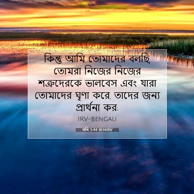 Picture 07 - মথি 5:44 BENIRV - কিন্তু আমি - Bible Verse Picture