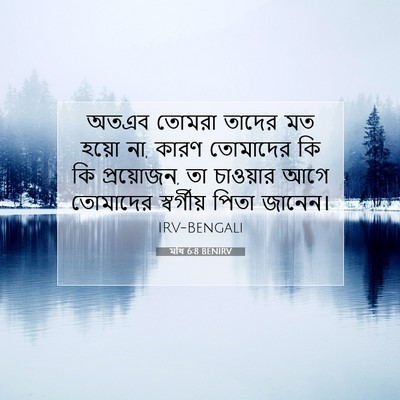 Picture 07 - মথি 6:8 BENIRV - অতএব তোমরা তাদের - Bible Verse Picture
