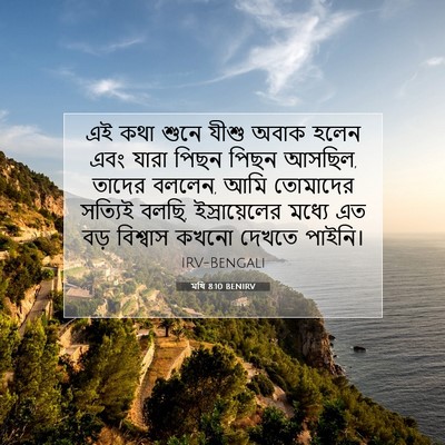 Picture 07 - মথি 8:10 BENIRV - এই কথা শুনে যীশু - Bible Verse Picture