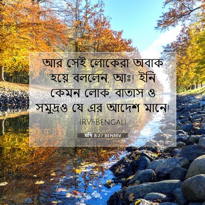 Picture 07 - মথি 8:27 BENIRV - আর সেই লোকেরা অবাক - Bible Verse Picture