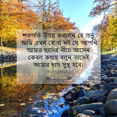 Picture 07 - মথি 8:8 BENIRV - শতপতি উত্তর করলেন, - Bible Verse Picture