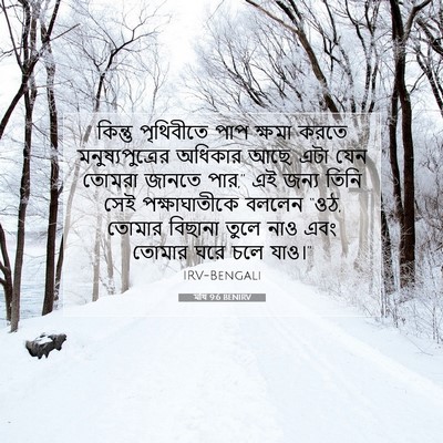 Picture 07 - মথি 9:6 BENIRV - কিন্তু পৃথিবীতে - Bible Verse Picture