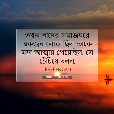 Picture 07 - মার্ক 1:23 BENIRV - তখন তাদের সমাজঘরে - Bible Verse Picture