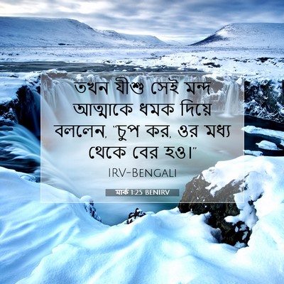 Picture 07 - মার্ক 1:25 BENIRV - তখন যীশু সেই মন্দ - Bible Verse Picture