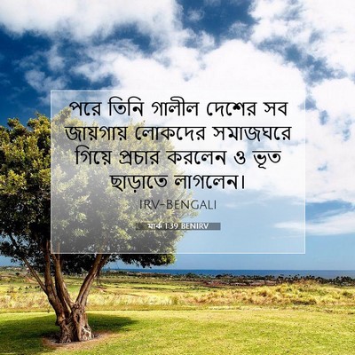 Picture 07 - মার্ক 1:39 BENIRV - পরে তিনি গালীল - Bible Verse Picture