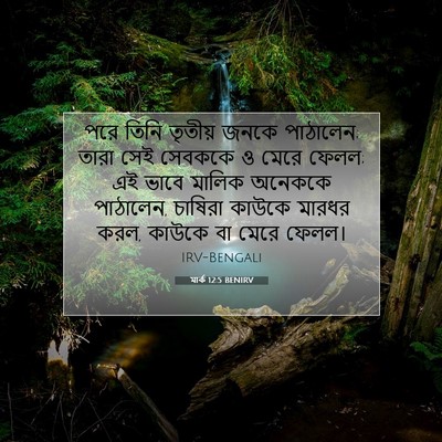 Picture 07 - মার্ক 12:5 BENIRV - পরে তিনি তৃতীয় - Bible Verse Picture