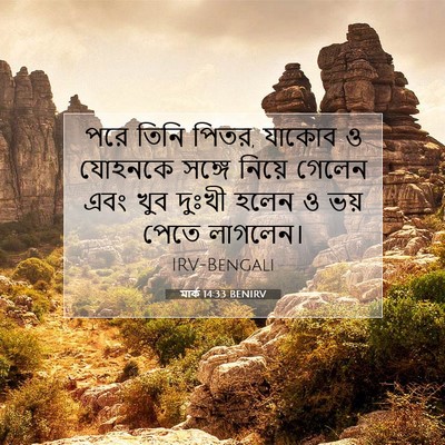 Picture 07 - মার্ক 14:33 BENIRV - পরে তিনি পিতর, - Bible Verse Picture