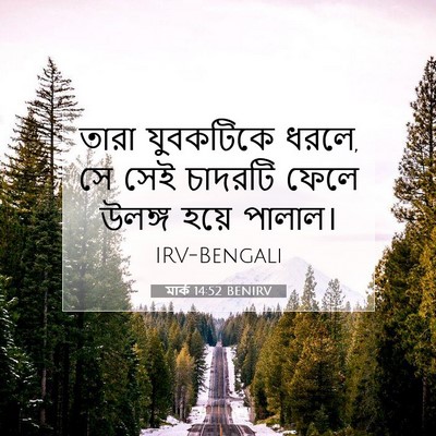 Picture 07 - মার্ক 14:52 BENIRV - তারা যুবকটিকে - Bible Verse Picture