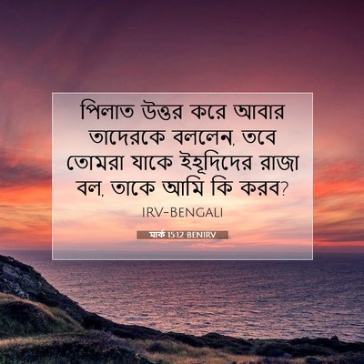 Picture 07 - মার্ক 15:12 BENIRV - পিলাত উত্তর করে - Bible Verse Picture