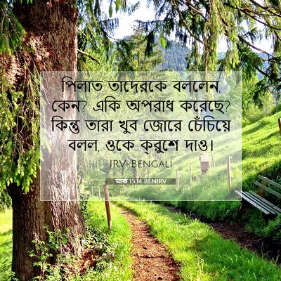 Picture 07 - মার্ক 15:14 BENIRV - পিলাত তাদেরকে - Bible Verse Picture
