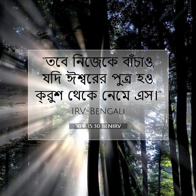 Picture 07 - মার্ক 15:30 BENIRV - “তবে নিজেকে - Bible Verse Picture