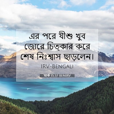 Picture 07 - মার্ক 15:37 BENIRV - এর পরে যীশু খুব - Bible Verse Picture