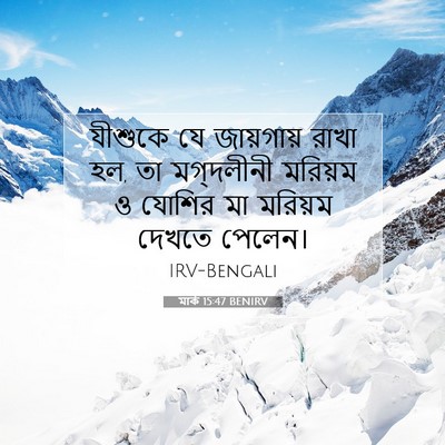 Picture 07 - মার্ক 15:47 BENIRV - যীশুকে যে - Bible Verse Picture