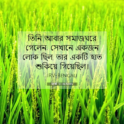 Picture 07 - মার্ক 3:1 BENIRV - তিনি আবার সমাজঘরে - Bible Verse Picture