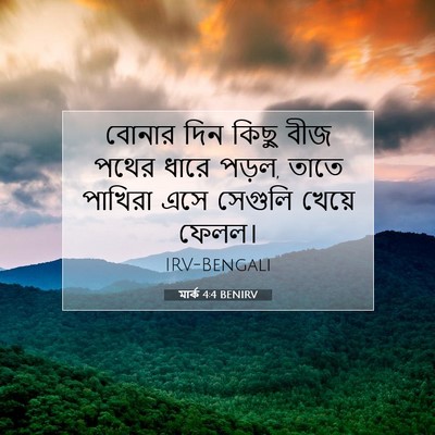 Picture 07 - মার্ক 4:4 BENIRV - বোনার দিন কিছু বীজ - Bible Verse Picture