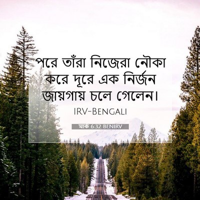 Picture 07 - মার্ক 6:32 BENIRV - পরে তাঁরা নিজেরা - Bible Verse Picture
