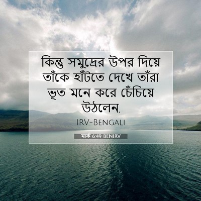 Picture 07 - মার্ক 6:49 BENIRV - কিন্তু সমুদ্রের - Bible Verse Picture