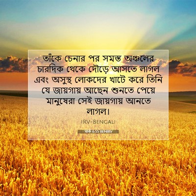 Picture 07 - মার্ক 6:55 BENIRV - তাঁকে চেনার পর - Bible Verse Picture