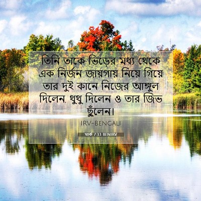 Picture 07 - মার্ক 7:33 BENIRV - তিনি তাকে ভিড়ের - Bible Verse Picture