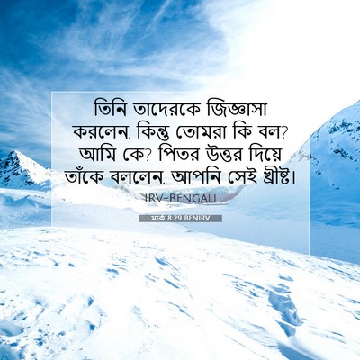 Picture 07 - মার্ক 8:29 BENIRV - তিনি তাদেরকে - Bible Verse Picture