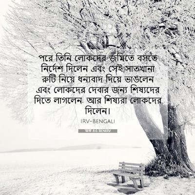 Picture 07 - মার্ক 8:6 BENIRV - পরে তিনি লোকদের - Bible Verse Picture