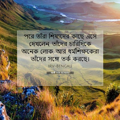 Picture 07 - মার্ক 9:14 BENIRV - পরে তাঁরা - Bible Verse Picture