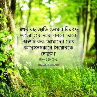 Picture 07 - মীখা 4:11 BENIRV - এখন বহু জাতি তোমার - Bible Verse Picture