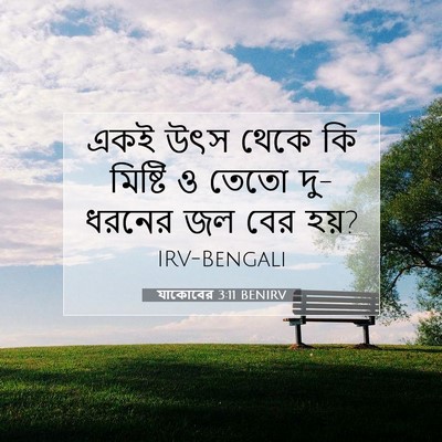 Picture 07 - যাকোবের 3:11 BENIRV - একই উৎস থেকে কি - Bible Verse Picture