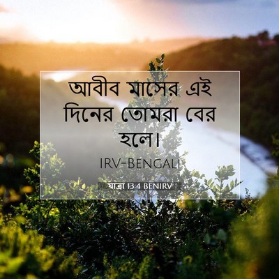 Picture 07 - যাত্ৰা 13:4 BENIRV - আবীব মাসের এই - Bible Verse Picture