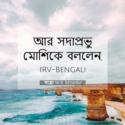 Picture 07 - যাত্ৰা 16:11 BENIRV - আর সদাপ্রভু - Bible Verse Picture
