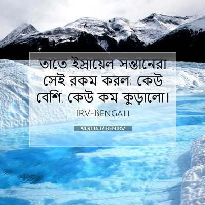 Picture 07 - যাত্ৰা 16:17 BENIRV - তাতে ইস্রায়েল - Bible Verse Picture