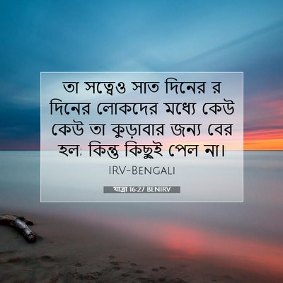 Picture 07 - যাত্ৰা 16:27 BENIRV - তা সত্বেও সাত - Bible Verse Picture