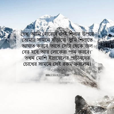 Picture 07 - যাত্ৰা 17:6 BENIRV - দেখ, আমি হোরেবে সেই - Bible Verse Picture