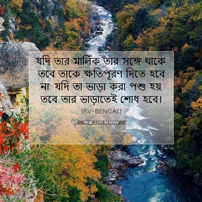 Picture 07 - যাত্ৰা 22:15 BENIRV - যদি তার মালিক তার - Bible Verse Picture