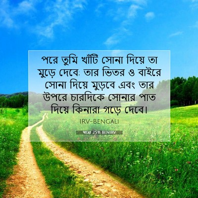Picture 07 - যাত্ৰা 25:11 BENIRV - পরে তুমি খাঁটি - Bible Verse Picture