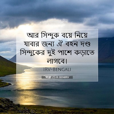 Picture 07 - যাত্ৰা 25:14 BENIRV - আর সিন্দুক বয়ে - Bible Verse Picture