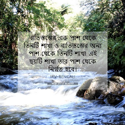 Picture 07 - যাত্ৰা 25:32 BENIRV - বাতিস্তম্ভের এক - Bible Verse Picture