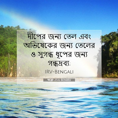 Picture 07 - যাত্ৰা 25:6 BENIRV - দীপের জন্য তেল এবং - Bible Verse Picture
