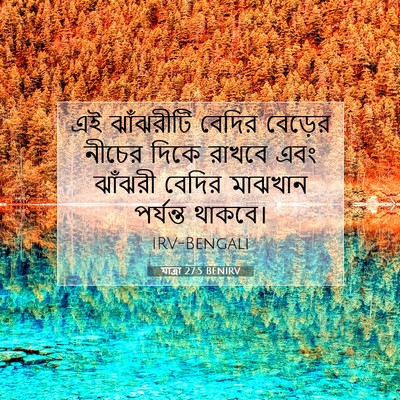 Picture 07 - যাত্ৰা 27:5 BENIRV - এই ঝাঁঝরীটি বেদির - Bible Verse Picture