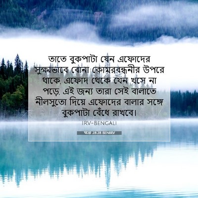 Picture 07 - যাত্ৰা 28:28 BENIRV - তাতে বুকপাটা যেন - Bible Verse Picture