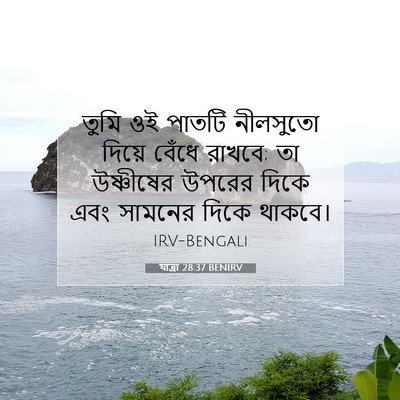 Picture 07 - যাত্ৰা 28:37 BENIRV - তুমি ওই পাতটি - Bible Verse Picture