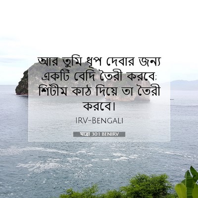 Picture 07 - যাত্ৰা 30:1 BENIRV - আর তুমি ধূপ দেবার - Bible Verse Picture