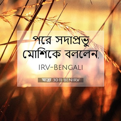 Picture 07 - যাত্ৰা 30:11 BENIRV - পরে সদাপ্রভু - Bible Verse Picture