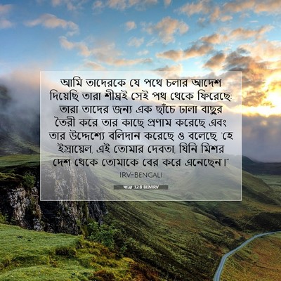 Picture 07 - যাত্ৰা 32:8 BENIRV - আমি তাদেরকে যে পথে - Bible Verse Picture