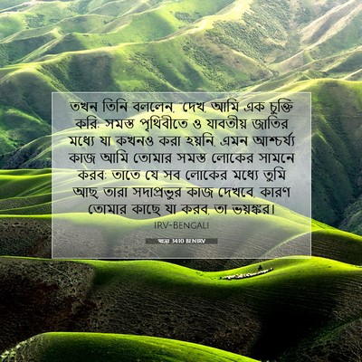 Picture 07 - যাত্ৰা 34:10 BENIRV - তখন তিনি বললেন, - Bible Verse Picture