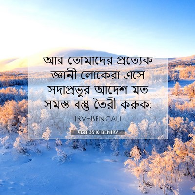 Picture 07 - যাত্ৰা 35:10 BENIRV - আর তোমাদের - Bible Verse Picture