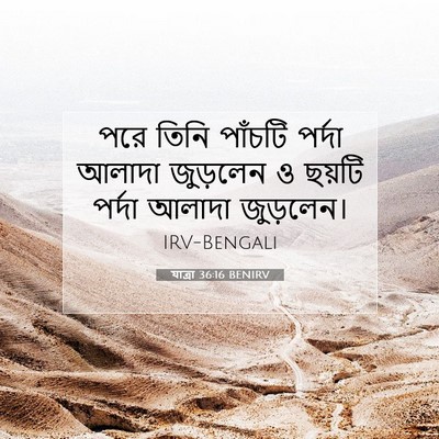 Picture 07 - যাত্ৰা 36:16 BENIRV - পরে তিনি পাঁচটি - Bible Verse Picture