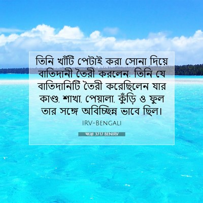 Picture 07 - যাত্ৰা 37:17 BENIRV - তিনি খাঁটি পেটাই - Bible Verse Picture